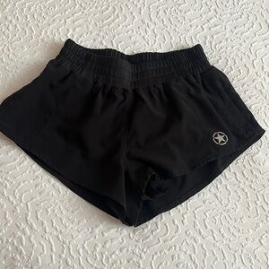 Black Savage Barbell Pacer Shorts - Scrunch Waist- Size XS